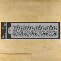Victorian Lace Cake Stencil Border | C741 by Designer Stencils | Cake Decorating Tools |