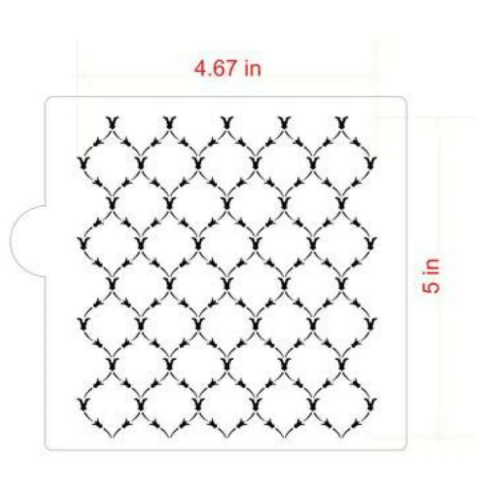 Victoria Scroll Cookie and Craft Stencil | CM214 by Designer Stencils | Cookie Decorating Tools |