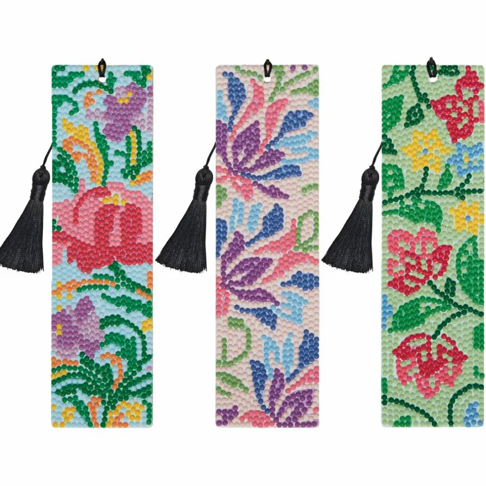 Vintage Floral Diamond Art Bookmark Kit by Make Market®