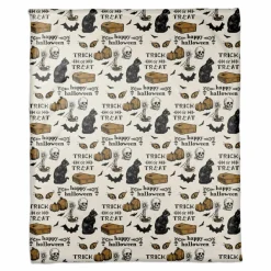 Vintage Halloween Pattern Throw
