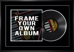 Vinyl Album Frame with Black Background