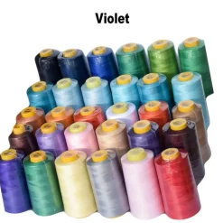 Violet Polyester Sewing Thread 6000 Yards Strong All-Purpose Machine & Serger Thread for Quilting, Crafts & Garments