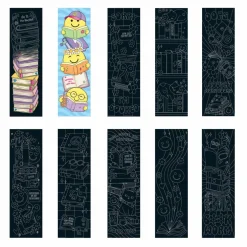 Vivid by Brea Reese® Book Stack Scratch Art Bookmark Kit