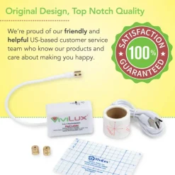 ViviLux 3-in-1 Rechargeable Red Laser System for Sewing & Quilting – Adjustable Line, Crosshair, and Dot Laser Heads, Improve Sewing Accuracy