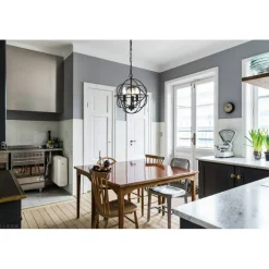 Wallace 3 light Matte Black Pendant