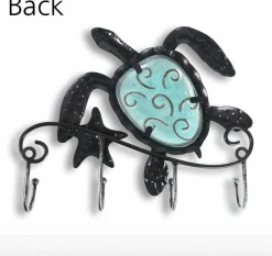 Wall Mounted Key Holder Turtle Wall Hooks Iron Key Hook Rustic Wall Decorative Hook Living Room Bathroom Ornament