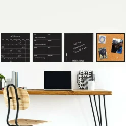 WallPops Black Dry Erase Calendar & Corkboard Set