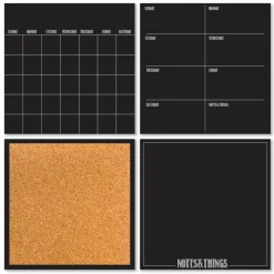 WallPops Black Dry Erase Calendar & Corkboard Set
