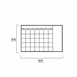 WallPops Black & White Dry Erase Calendar