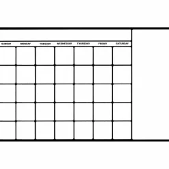 WallPops Black & White Dry Erase Calendar