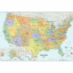 WallPops Dry Erase USA Map