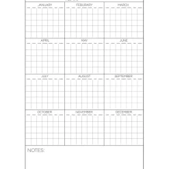 WallPops White Yearly Dry Erase Calendar