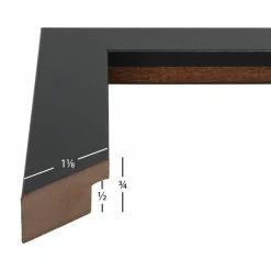 WallsThatSpeak Vertically or Horizontally Hanging Black Picture Frame, 6ct.