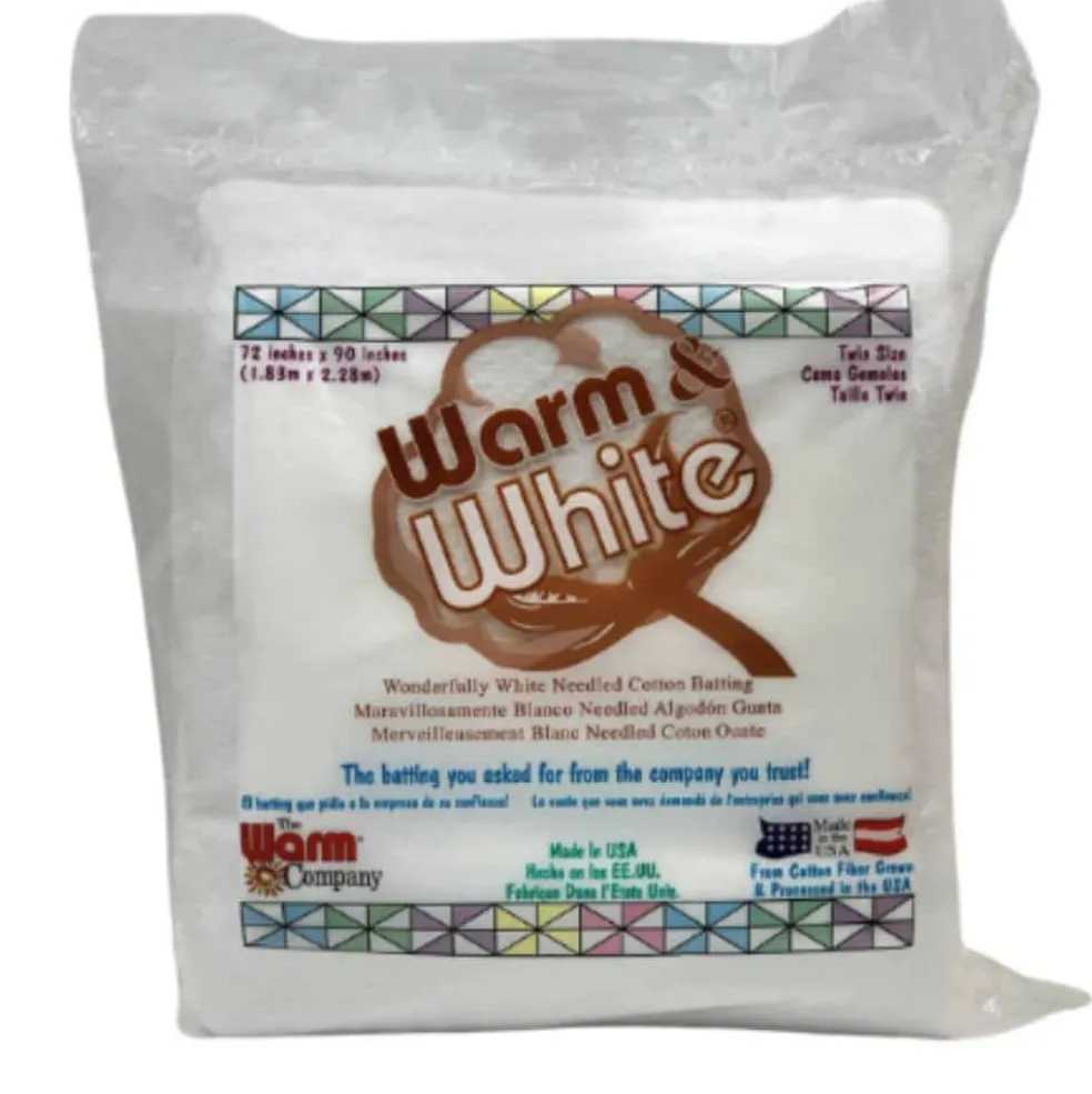 Warm & White® 72" x 90" Pre-Cut Twin Cotton Batting