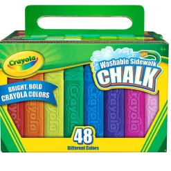 Washable Sidewalk Chalk, 48 Count