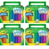 Washable Sidewalk Chalk, 48 Per Box, 4 Boxes
