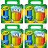 Washable Sidewalk Chalk, 24 Per Box, 4 Boxes