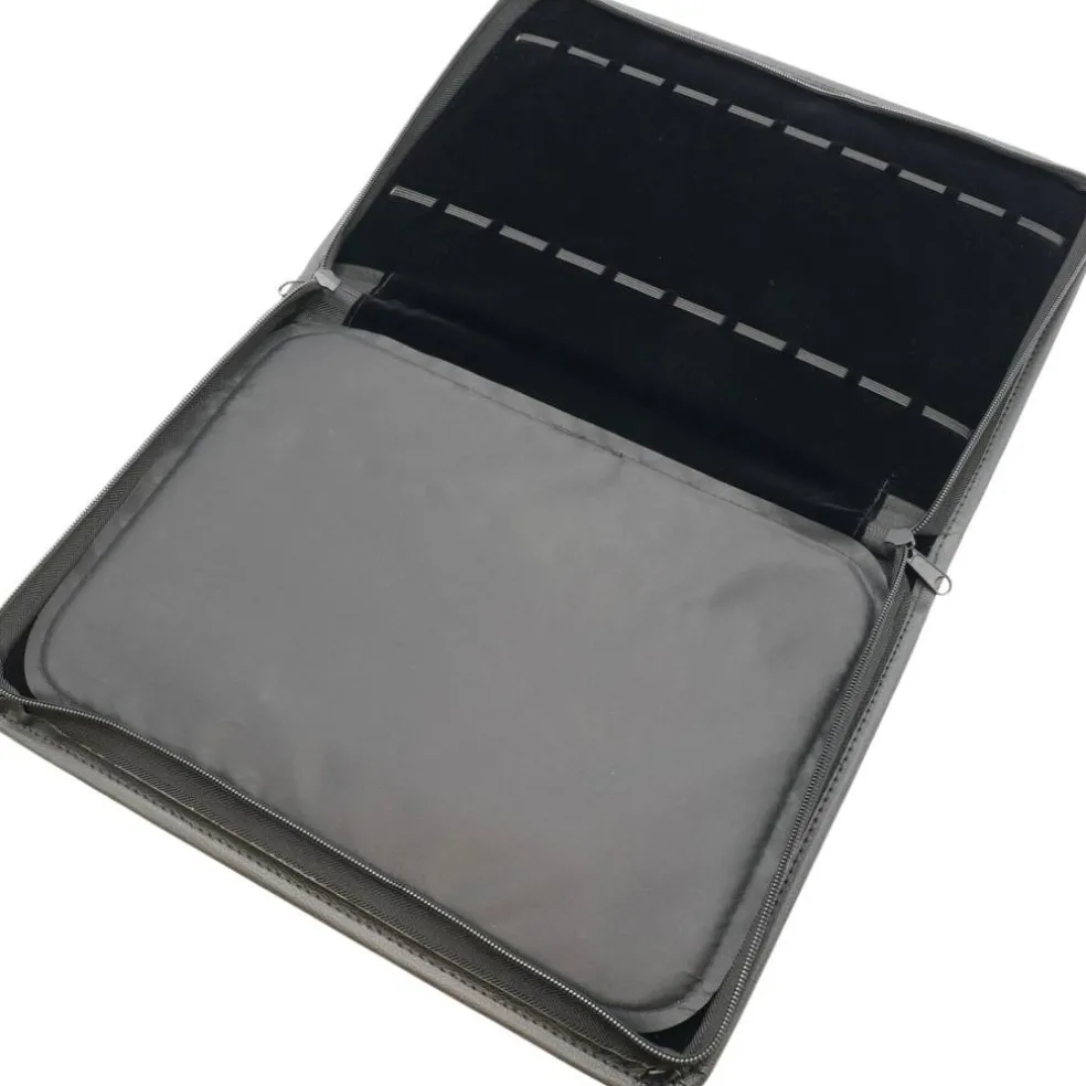 2 Watch Bracelet Chain Display Zipper Travel Folder