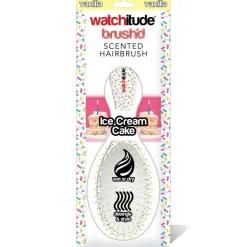 Watchitude: Scented Hair Brush - Ice Cream Cake - Kids Vanilla Scented Stylish Brush, Wet Or Dry Hair, Durable Bristles, Soft Touch Rubberized Finish