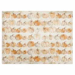 Watercolor Fall Pumpkins Polyester Twill Placemat