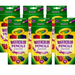 Watercolor Pencils, 12 Per Box, 6 Boxes
