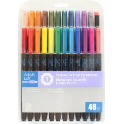 Watercolor 48 Piece Dual-Tip Markers by Artist's Loft™