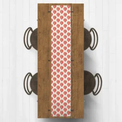 Watercolor Strawberries Indoor/Outdoor Table Runner