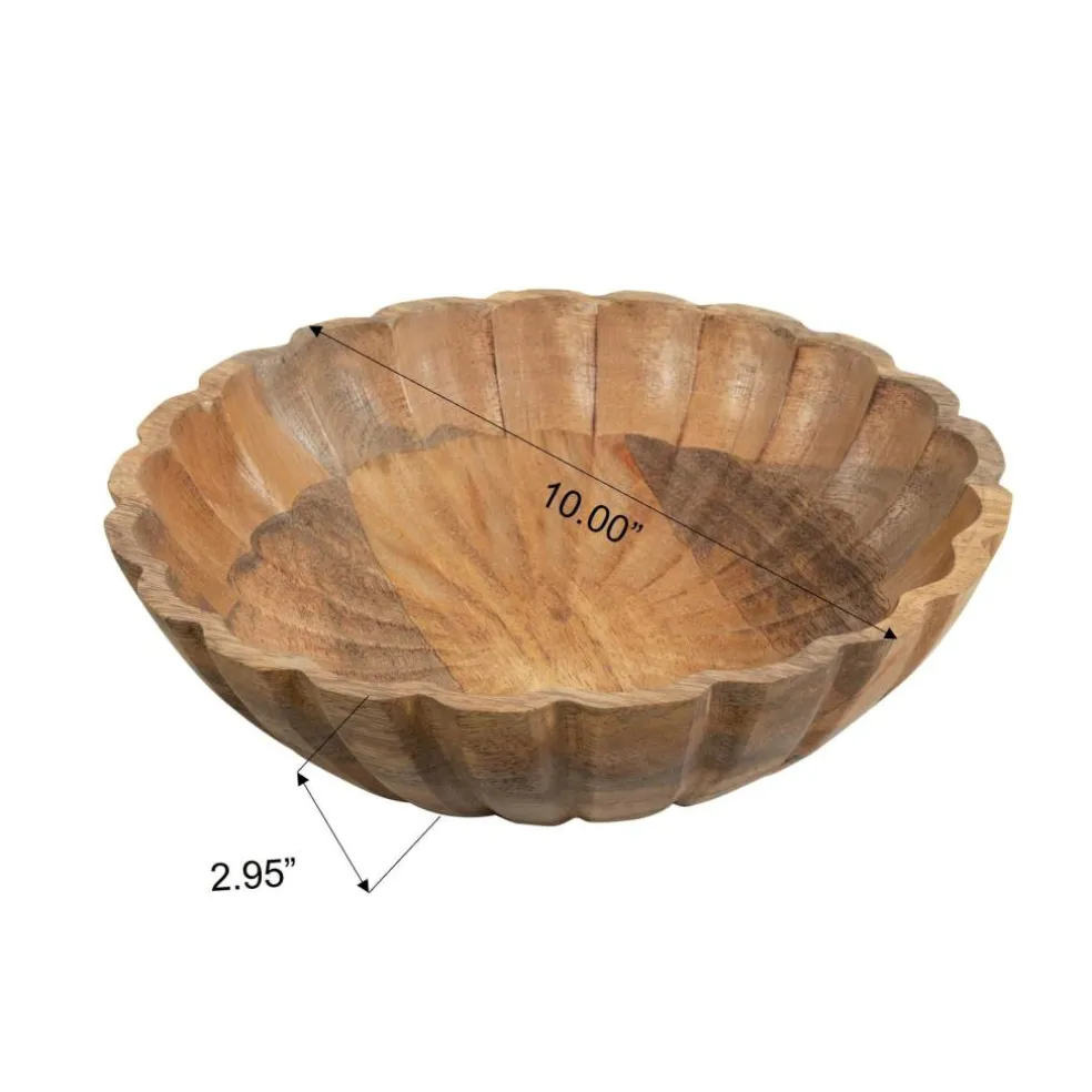 Wavy Mango Wood Bowl by Ashland®
