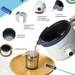 Wax Melting Pot Kit with Electric Wax Melter (white) 7.09 x 6.3 x 7.87 inches