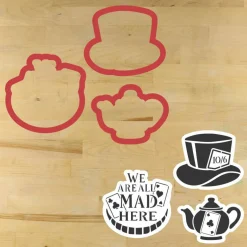 We Are All Mad Here Cookie Stencil Set | Tea Party | Book | Movie | Confection Couture |