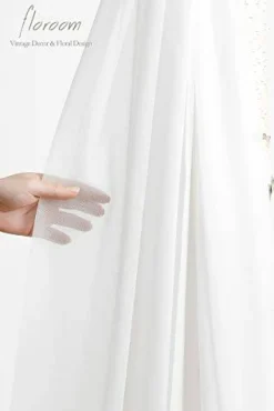 Wedding Arch Draping Fabric 2 Panels 20Ft White Chiffon Fabric Drapes Arbor Drapery Wedding Ceremony Reception Swag Decorations