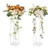 Wedding Flower Stand Acrylic 23.6in, Geometric Vase Column for T-Stage Decor