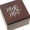 Wedding Ring Bearer Box, Mr & Mrs Wooden Ring Box, Engagement Ring Holder