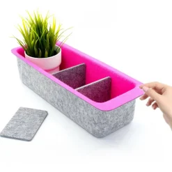 Welaxy Felt Adjustable 4 Slot Drawer Organizer Bin