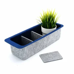 Welaxy Felt Adjustable 4 Slot Drawer Organizer Bin