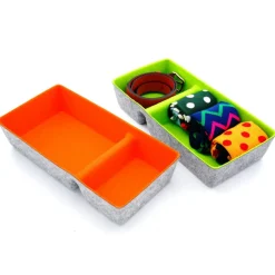 Welaxy Felt 2 Piece Divided Drawer Organizer Trays