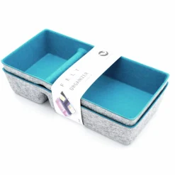 Welaxy Felt 2 Piece Divided Drawer Organizer Trays