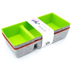 Welaxy Felt 2 Piece Divided Drawer Organizer Trays