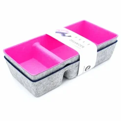 Welaxy Felt 2 Piece Divided Drawer Organizer Trays