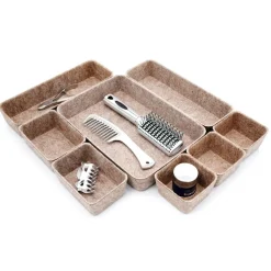 Welaxy Felt 8 Piece Drawer Organizer Tray Set