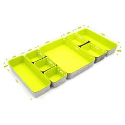 Welaxy Felt 8 Piece Drawer Organizer Tray Set