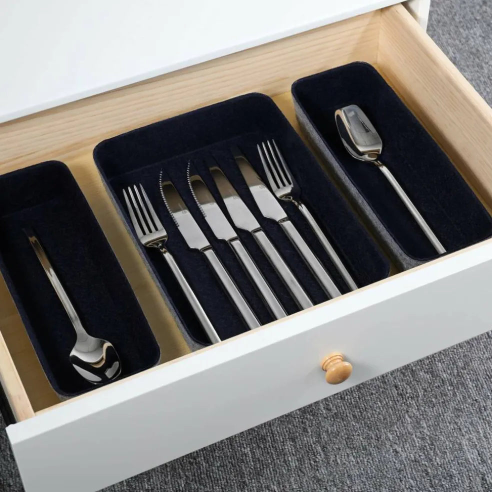 Welaxy Felt 8 Piece Drawer Organizer Tray Set