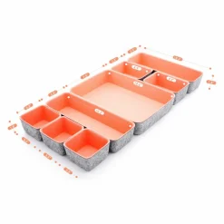 Welaxy Felt 8 Piece Drawer Organizer Tray Set