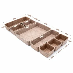 Welaxy Felt 8 Piece Drawer Organizer Tray Set