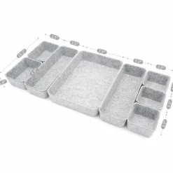 Welaxy Felt 8 Piece Drawer Organizer Tray Set