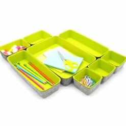 Welaxy Felt 8 Piece Drawer Organizer Tray Set