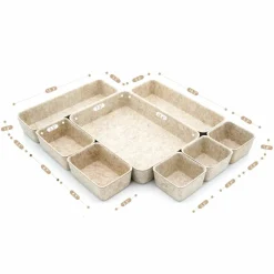 Welaxy Felt 8 Piece Drawer Organizer Tray Set