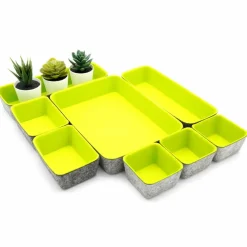Welaxy Felt 8 Piece Drawer Organizer Tray Set