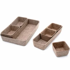 Welaxy Felt 8 Piece Drawer Organizer Tray Set