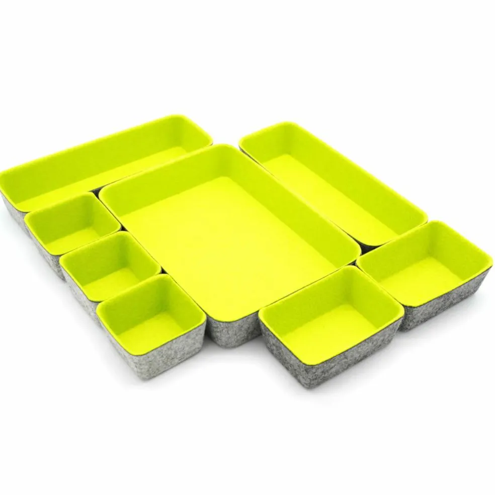 Welaxy Felt 8 Piece Drawer Organizer Tray Set